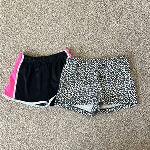 Kids Black and Pink Shorts